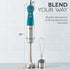 Dash Chef Series Immersion Hand Blender, 5 Speed Stick Blender with Stainless Steel Blades, Teal