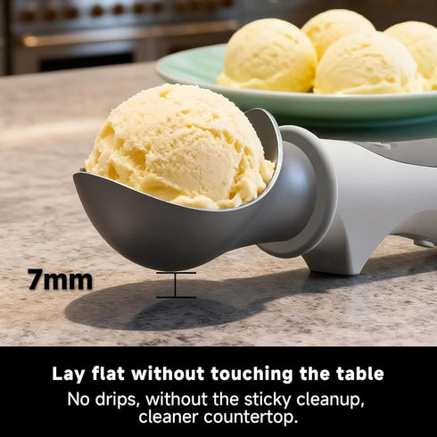 Frozen SEAINGO Heated Ice Cream Scoop - Rechargeable, ON/OFF Safety Lock Switch, Two Warming Modes, Ergonomic Handle