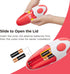 Kitchen Mama Auto Electric Can Opener - Battery Operated, Hands-Free, Smooth Edge, Red