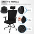 Lounsweer 3 Pieces Headrest Chair Cover, Office Chair Cover, Rolling Desk Chair Cover, Gaming Chair Covers, Stretch