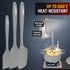 Walfos 7pcs Silicone Spatula Set - 600? Heat Resistant Scraper Spatulas with Stainless Steel Core, Gray