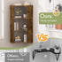 4-Tier Floating Corner Shelf, Floating Shelf for Wall, Wood Floating Book Shelf for Living Room, Bedroom, Bathroom