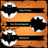 Whaline 16Pcs Halloween Refrigerator Magnets, Black Bat Stickers, Happy Halloween Decorative for Locker, Home, Garage