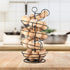 Countertop, QUTREY Black Metal Egg Skelter with Storage Basket, Spiral Design Egg Holder for Large Egg for Kitchen