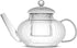 JoyJolt Fluted Glass Teapot Set 33.8oz w/Double Wall Glasses 13.5oz, Stovetop Safe Tea Kettle, Borosilicate Clear Tea Kettle with Removable Glass Infuser, Blooming and Loose Leaf Tea Maker Tea Brewer by JoyJolt