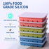 BECOKIT 1 3 Pack) Tbsp Silicone Freezer Molds - Perfect for Storing Garlic, Herbs, Ginger, Pesto, Tomato Paste, Lemon