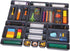 Set of 24 Interlocking Plastic Desk Drawer Organizer Tray Dividers for Shallow Narrow Drawers, Storage Bins for