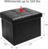 SOYOTA Storage Ottoman Cube Storage Ottoman as Foot Stool, Foot Rest & Stepping Stool - Folding Storage Ottoman