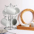 HULISEN Coffee Mug Holder for Countertop, Large Cup Tree with 6 Hooks, Metal Stand for Coffee Bar