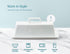 Countertop, Butter Dish with Lid for by Kook, Ceramic Dish Tray with Cover, Kitchen Keeper, Container, Holder (White)