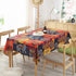 Bringsine Rectangular Cotton Linen Fashion Tablecloth - Vintage Mayan Culture Printed, 55 x 79