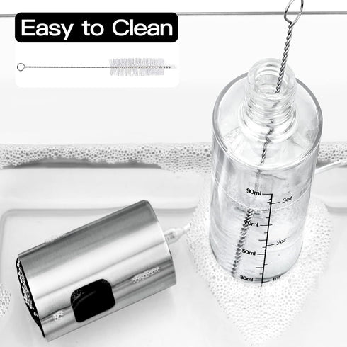 NORBASE 2 Pack Oil Sprayer for Cooking, Upgraded Olive Oil Spray Bottle Mister Refillable with Scale Air Fryer