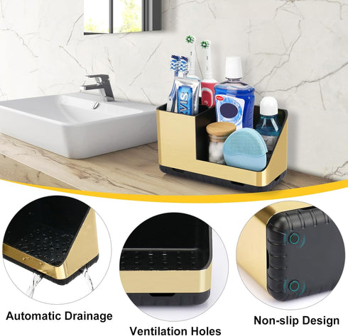 Countertop PARKMANI Toothbrush Holders for Bathroom Organizer, Kids Electric Toothbrush and Toothpaste Holders