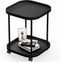 Side Table with Wheels, End Table Living Room Plastic Mobile Sofa Side