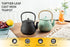 TOPTIER Japanese Cast Iron Tea Kettle - Humidifier for Stove Top, Leaf Design, 32 Ounce (950 ml), Black
