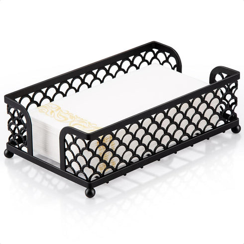 MOLEDINO Guest Towel Napkin Holder for Bathroom, Disposable Paper Hand Towel Holder Tray