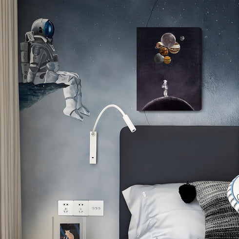 ARTZON Inspirational Wall Art Canvas Print, Astronaut Holding Planet Framed Artwork for Bedroom & Office, 12x16inch