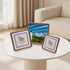 WILTYAPF 66 4x4 6x6 Walnut Solid Wood Small Picture Frames With HD Glass, Square Frame With Mat For Picture or Picture