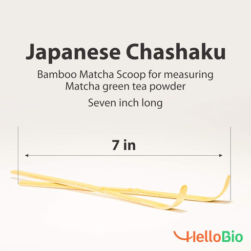 Japanese Chashaku - 2 pcs Bamboo Matcha Scoop for Measuring Matcha Green Tea Powder, Traditional Tea Ceremony Spoon