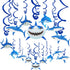 30PCS Shark Hanging Swirls Decorations - Summer Pool Under the Sea Party Supplies for Baby Shark Birthday