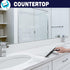 10-Inch Matte Black Shower Squeegee, All-Purpose Stainless Steel for Bathroom, Shower Doors, Mirrors, and Tiles