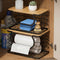 REFGY 2-Pack Stackable Trash Bag Holder with Natural Fiber Top, 10-Inch Wide