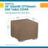 32 Inch DUCKCOVERS Essential Water-Resistant Square Patio Ottoman/Side Table Cover, Outdoor Ottoman Cover
