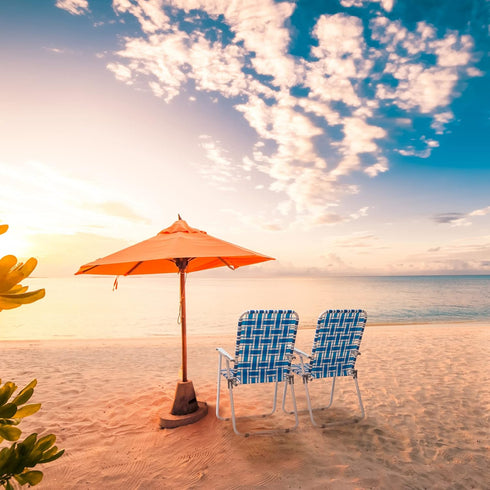 Volowoo (2pcs,Blue& Outdoor Folding Chaise Lounge Chair, Adjustable Portable Lightweight Reclining Garden Sun Lounger