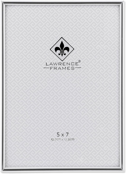 Lawrence Frames Simply Metal Picture Frame, Silver, 5 by 7-Inch