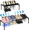 Teenyyou 2 Pcs Expandable Shoe Rack 17 ''-30 '' Adjustable Shoe Shelf