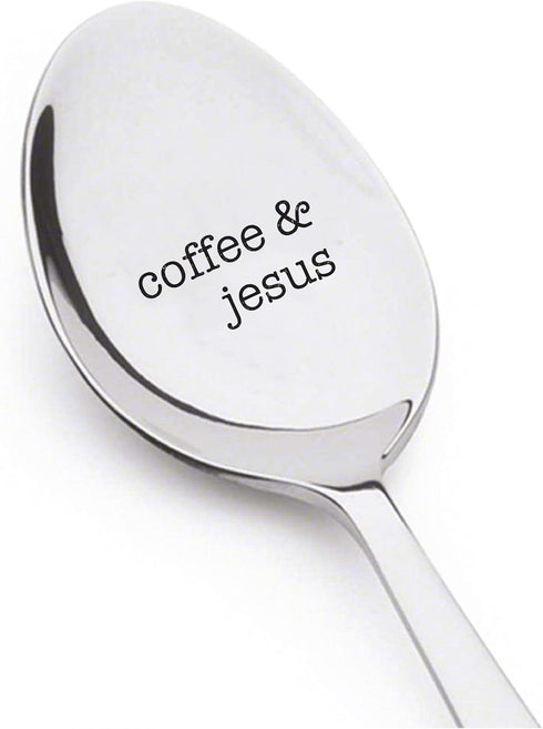 Coffee Spoon, Engraved Jesus - Christian Gifts for Her, Inspirational Kitchen Keepsake