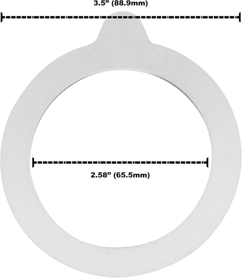 Wire Bail Rubber Jar Gaskets 3.5" (90mm) - Fits Bormioli Fido Jars, Made in USA, 6 Pieces