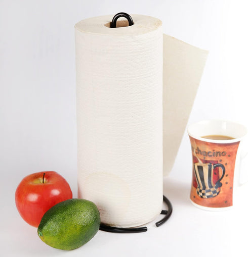 Creative Home Heavy Duty Iron Wire Paper Towel Holder, Kitchen Towel Stand for Dining Table, Black