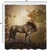 Ambesonne Mystic Shower Curtain - Horse in Roses Garden with Butterflies, Cloth Fabric Bathroom Decor Set, 69" W x 70" L