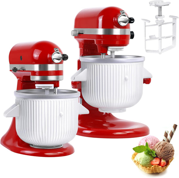Ice Cream Maker Attachment for KitchenAid Mixers, Fits KitchenAid 4.5/5QT & 6QT