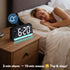 ALANAS 7" Snooze, Large Digital Alarm Clock with RGB Color Changing Night LightDual Alarms, USB Charging, Adjustable