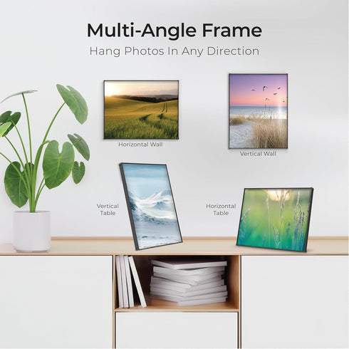 MANTELLO ESSENTIALS 8.5 x 11 Picture Frame 6 PACK, Front Loading Frames for Pictures, Documents, Certificates