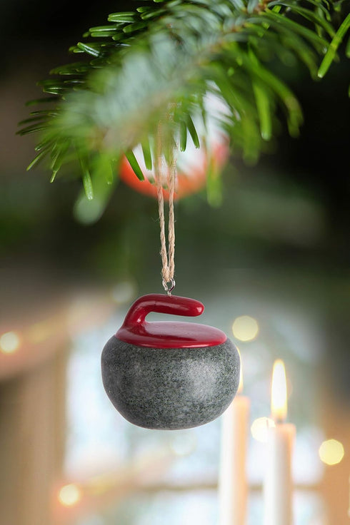 Abbott Collection Curling Rock Ornament - 1.5" D