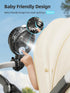 Wavmill 6000mAh 360 Misting Stroller Fan, Battery Operated Portable Fan with Light & Pivoting, Personal Fans