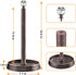 Paper Towel Holder (with Crystal Ball) Steel Paper Towel Holder countertop,Paper Towel Holder Stand for Kitchen Countertops, Bars & Dining Tables,Fits Standard & Jumbo Rolls,Oil Rubbed Bronze by Kasunto