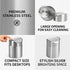 Small Mini Trash Can with Lid, Brushed Stainless Steel, Mini Countertop Trash Bin for Desk Office, 1.5 L