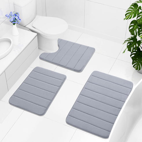 Buganda Memory Foam Bath Mat Rug - 59" x 17" Ultra Soft Non-Slip Water Absorbent Machine Washable Bath Runner