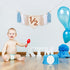 Dokuna 1/2 Half Birthday High Chair Banner - Boys Half Birthday Party Decorations Photo Backdrop, Half Way to One