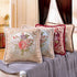 Set 2 18x18inFlowers of Vintage Blue Embroidered Throw Pillows Covers Retro European Pillow Covers for Sofa Couch