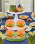 Kmiunty 4PCS Artificial Hamburger Fake Food Bread Model Photography Prop for Home Kitchen Party Decoration
