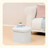 16.1"x12.2"x12.2" PINPLUS Storage Ottoman Boulce Tufted Oval Small Ottomans Bench Foot Rest with Storage, (White)