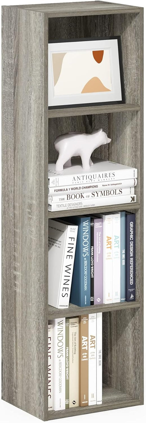 Furinno Luder Bookcase/Storage, 4-Tier Cube, French Oak