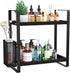 LEMIKKLE Bathroom Organizer Countertop, Counter Organizer for Bathroom Decor, Wooden Sink Shelf