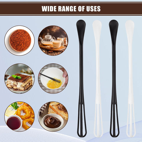 6pcs Mini Whisks - Multifunctional Small Whisks for Cooking with Ergonomic Long Handle for Mixing Sauces