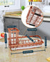 Consumest Sponge Holder for Kitchen Sink: Stainless Steel Sink Caddy with Removable Drip Tray for Soap Storage